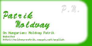 patrik moldvay business card